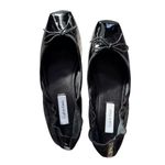 Calvin Klein  Saree Box toe black patent leather suede ballet flats W10 Photo 1