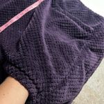 Large pullover sweater texturized comfortable draw strings pouch pocket winter Purple Photo 3