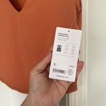 Athleta NWT  Transcend Crop Tee Orange V-Neck Top New Photo 3