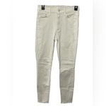 MOTHER High Waisted Looker Ankle Jeans Second Chance Antique White Sz 27 Skinny Photo 2