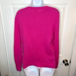 JCrew Factory Long Sleeve Hot Pink Lightweight Cotton Teddie Crew Neck Sweater M Size M Photo 7