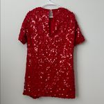 ZARA  Red Sequined Mini Dress Size: L Photo 6