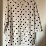 Cherish  white and navy blue polka blouse Photo 0