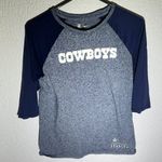 Nike Dallas Cowboys Women's Raglan Tee | 3/4 Sleeve NFL Team Apparel | Size Medi Blue Size M Photo 0