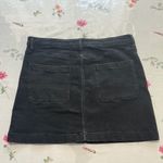 Madewell Madewel Stretch Buttoned Denim A-Line Mini Skirt in Black Frost Size 32 Photo 4