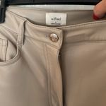 Aritzia Wilfred 6 taupe beige leather pants faux Melina nwot Tan Photo 4