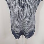 Isaac Mizrahi  Navy and White Knit Vest Size XS Navy Sleeveless Sweater Photo 2