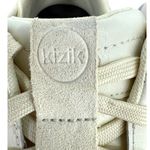 Kizik Women's Sydney Leather Sneakers Cream Purple Slip On Comfort Shoes Sz 8.5 Photo 2