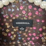 Summersalt The Countryside Poplin Tiered Shirtdress in Floral Prairie Chocolate Photo 3