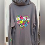 Lauren Moshi  Gray Hoodie with Colorful Accents Photo 4