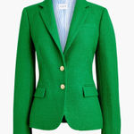 J.Crew  Green Picnic Tweed Comb Schoolboy Blazer Size 4 Photo 0