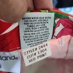 Kathy Ireland  Red Floral Print Crop Pants Photo 7