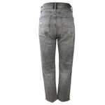 American Eagle Black Distressed Real Good High Waist Cropped Mom Denim Jeans 0 Photo 2