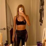 I am gia I.AM.GIA Xenia Faux Leather Lace Up Pants XXS Photo 12