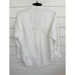 Catherine Malandrino Womens Size M Classic White Collared V Neck Long Sleeve Top Photo 2