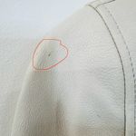 Coach  leather biker jacket in cream/ off-white NWOT Photo 8