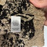 Cato  Beige Black Gold Metallic L Drape Open Front Tribal Cardigan Fringe Boho Photo 8