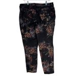 Chico's  SO SLIMMING Girlfriend Ankle Pants Black Floral Print Women's Size 12R Photo 1