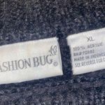 Fashion Bug Black Knit Turtleneck Design Sweater Women’s Size XL Tassel Detail! Photo 2