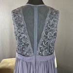 Women’s Blue Full Length Sleeveless Chiffon Bridesmaid Dress Zip Up Size 16 NEW Photo 5