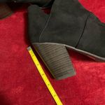 Fergalicious Z03-  by Fergie Open Toe Booties faux suede black size 10 Photo 6