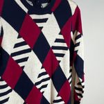 Vintage Liz Claiborne 1980's patterned sweater dress Blue Photo 1