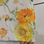 LUISA RICCI FLORAL YELLOW KNIT SWEATER WOMENS SMALL Photo 2