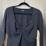 Old Navy NWT  Women's Long Sleeve Top – Size L – Black Twist Front Photo 1