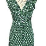 Kiara Womens Dress Size Small Short Sleeve Green Geometric Knot Mini Stretch Photo 0