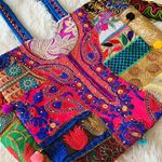 Free People Rare Jaipuri Hand Stitched Boho Tote Photo 6