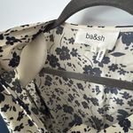 Ba&sh  Martha Floral Button-Up 3/4 Sleeve Blouse w shoulder pads Large Photo 10