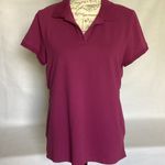 Sonoma  Ladies LARGE Short Sleeve PLUM Polo Shirt Photo 3