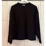 ZARA crewneck black texture oversized sweater small Photo 1