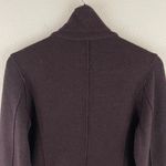 Eileen Fisher Maroon Brown Felted Merino Wool Military Button Up Blazer Jacket Photo 8