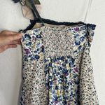Humming Floral Vine Strap Dress Fairy Cottage Milkmaid Feminine Fae Earthy Blue Size M Photo 5
