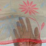 Vintage Glentex Hand Rolled Made in Japan Silk Floral Daisy Scarf Pink Photo 7