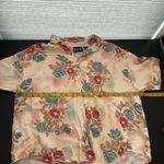 lemon grass Vintage Pink Short Sleeve Casual Button-Up Shirt Floral Size 3X Photo 7
