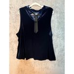 Modcloth  Blouse 3X Navy Velvet Cyber Office Siren Date Night Preppy Holidays Photo 2