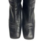 Bally’s Black Leather Black Shearling Lined Tall Block Heel Boots Size 11 Photo 4