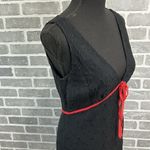 Tocca Womens Black Embroidered Little Black Dress. Red Bow Cocktail | Size undefined Photo 2