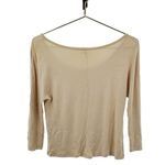 Max Mara Size M Scoop Neck Tee Shirt Beige Tan Quiet Luxury Old Money Aesthetic Photo 4