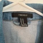 Forever 21  Sleeveless Asymmetric Zip Denim Vest Photo 7