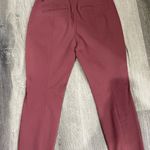 EXPRESS  Columnist Mid Rise Ankle Burgundy Dress Pants Photo 1