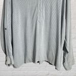 Bandolino Women Lightweight Beaded Blue Striped Roll Tab Long Sleeve Trinity Blouse Size XXL Photo 2