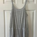 EXPRESS Gray Sleepwear Romper With Ruffle Trim Photo 0