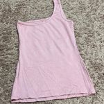 Bozzolo Baby Pink One Shoulder Tank Top Photo 4