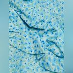 Doen Henri Ruffle Top Blue Daisy Fields Print Organic Cotton XLarge NEW‎ Size XL Photo 4
