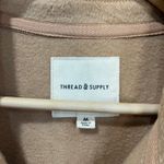 Thread & Supply Polar Fleece Shirt Jacket Shacket Beige Cozy Size M Tan Size M Photo 5