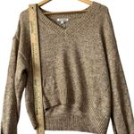 Steve Madden Women L V Neck Long Sleeve Knit Sweater Casual Pullover Neutral Top Photo 1