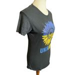 Port Authority Ukraine  Women’s Black Short Sleeve 100% Cotton Graphic T-Shirt Si Photo 2